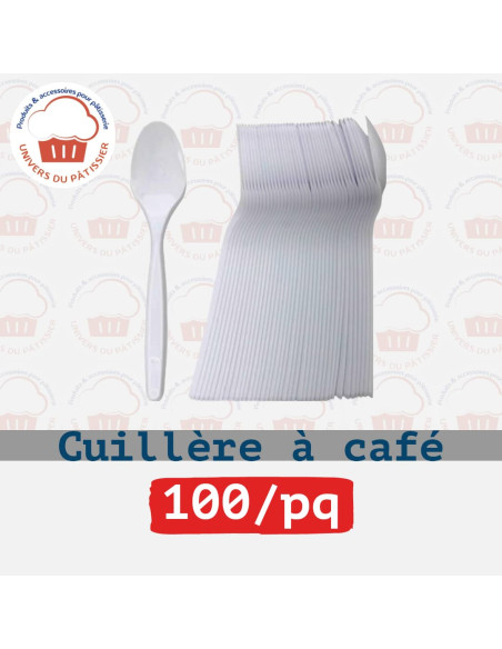 CUILLERE PLASTIQUE CAFE BLANC
