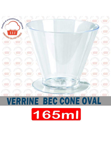 VERRINE BEC CONE OVAL165ML