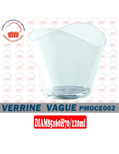 WAVE 85X60H70 VERRINE VAGUE 120ML