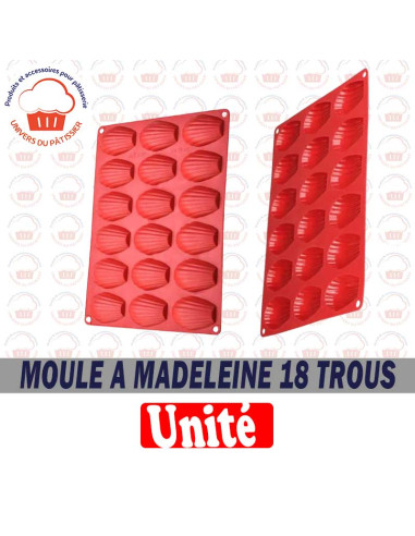 18 TROUS MOULE A MADELEINE EN SILICONE