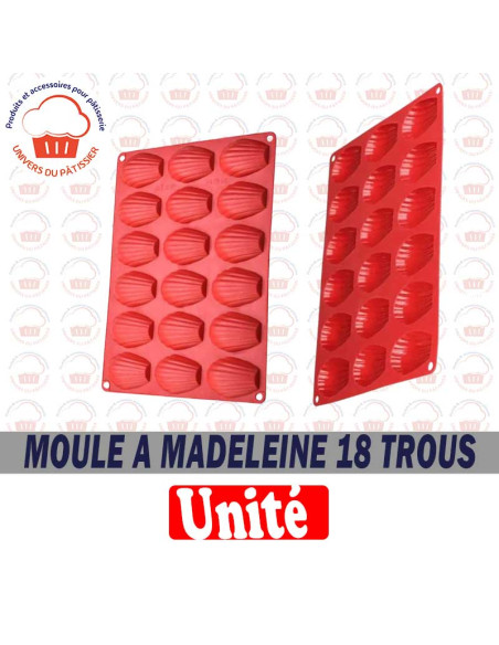 18 TROUS MOULE A MADELEINE EN SILICONE