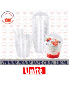 180ML VERRINE AV.COUV ET CUILLERE-CM