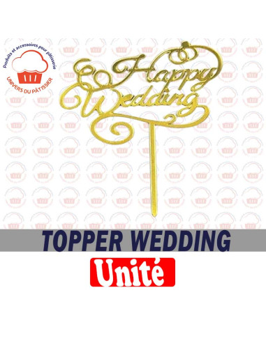 TOPPER MARIAGE-HAPPY WEDDING