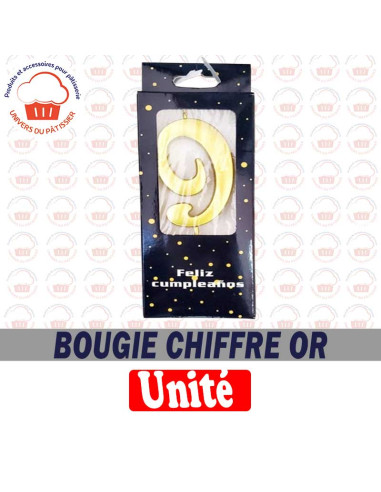 BOUGIE CHIFFRE OR