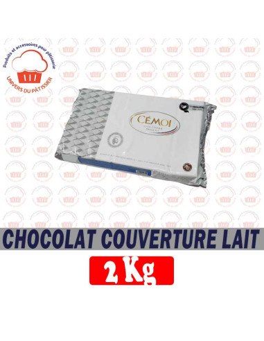 2KG COUVERTURE LAIT CEMOI EN BLOC
