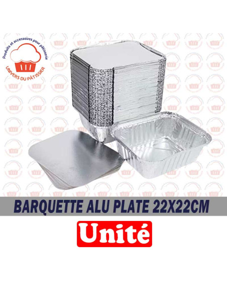 BARQUETTE ALU PLATE 22CM X22CM