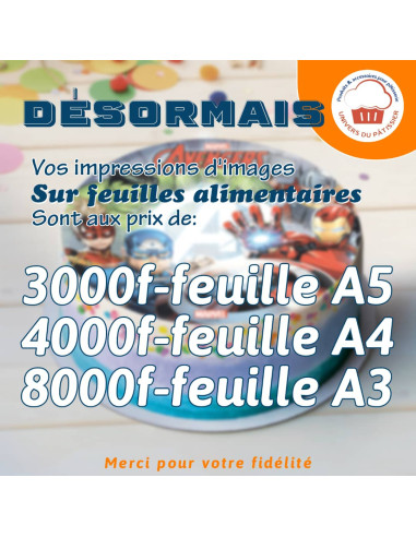 IMPRESSION ALIMENTAIRE A4