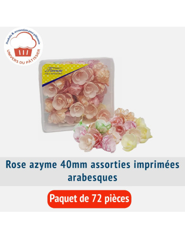 PQ72 ROSE AZYME 40MM ASS IMP ARABESQ-PACKNATPS