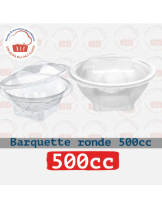 PQ50 500CC BARQUETTE ROND PLASTIQUE-PACKNATPS
