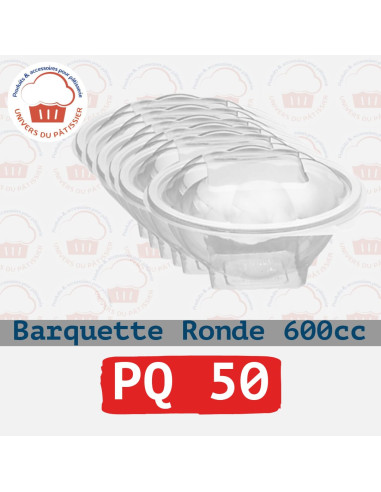 PQ50 600CC BARQUETTE ROND PLASTIQUE-PACKNATPS