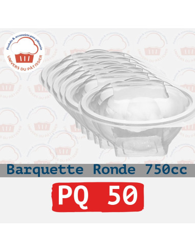PQ50 750CC BARQUETTE ROND PLASTIQUE-PACKNATPS