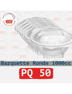PQ50 1000CC BARQUETTE ROND PLASTIQUE-PACKNATPS