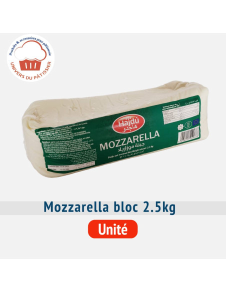 Fromage mozzarella-Bloc 2,5Kg